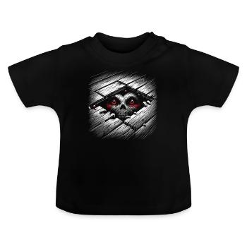 Edgar Allan Poe Fan, Klassische Literatur, - Baby Bio-T-Shirt mit Rundhals - Schwarz - Vorne