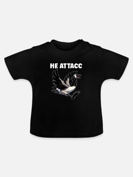 Lustiges kanadisches Gans-Meme - Baby Bio-T-Shirt mit Rundhals - Schwarz