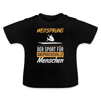 Elite Weitsprung - Baby Bio-T-Shirt mit Rundhals - Schwarz - Vorne