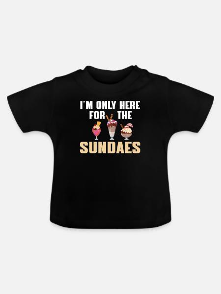Lustige Eisbecher Geschenkidee - Baby Bio-T-Shirt mit Rundhals - Schwarz