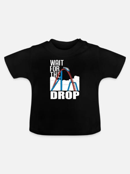 Lusitges Achterbahn Geschenk - Baby Bio-T-Shirt mit Rundhals - Schwarz