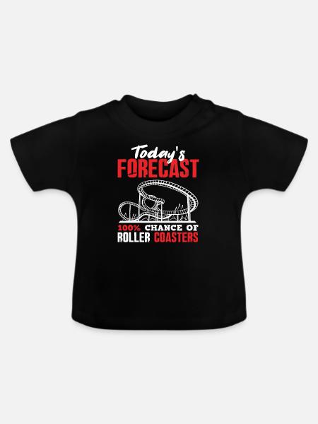 Achterbahn Vorhersage - Baby Bio-T-Shirt mit Rundhals - Schwarz