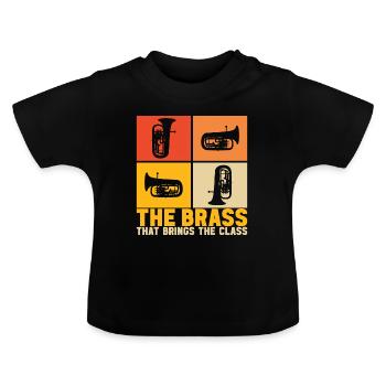 Euphonium Euphoniumspieler - Baby Bio-T-Shirt mit Rundhals - Schwarz - Vorne