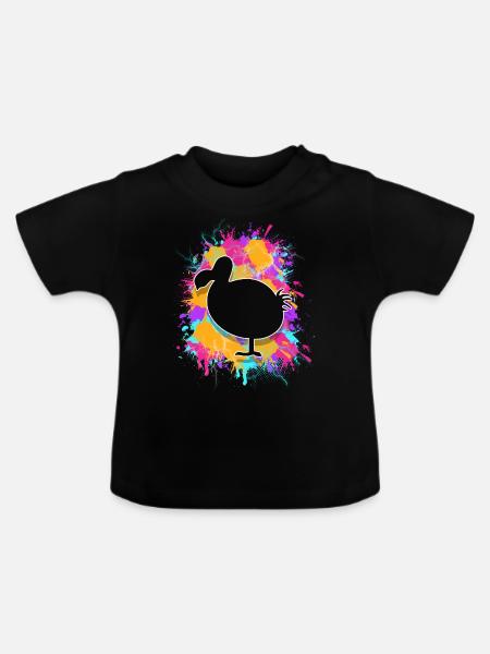 Dodo - Baby Bio-T-Shirt mit Rundhals - Schwarz