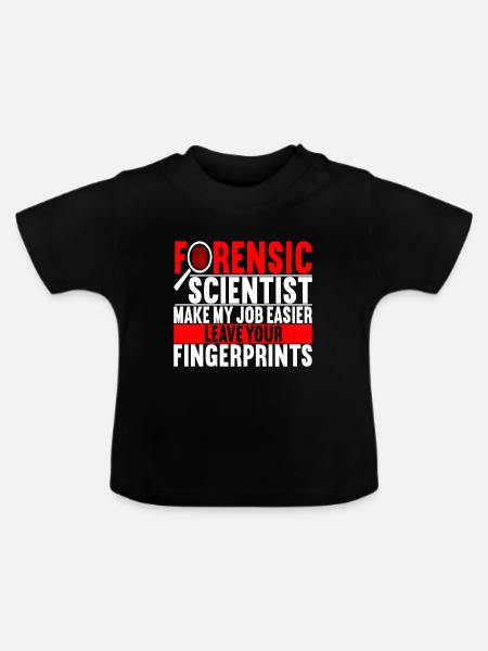 Forensik Forensiker - Baby Bio-T-Shirt mit Rundhals - Schwarz