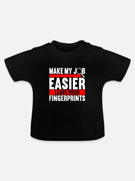 Forensik Forensiker - Baby Bio-T-Shirt mit Rundhals - Schwarz