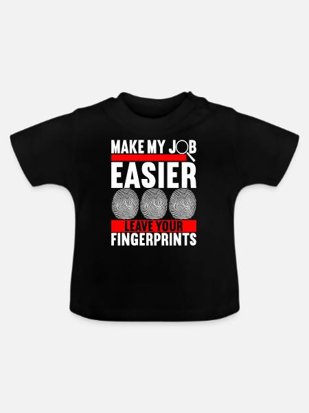 Forensik Forensiker - Baby Bio-T-Shirt mit Rundhals - Schwarz