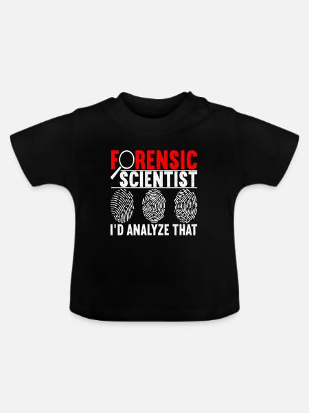 Forensik Forensiker - Baby Bio-T-Shirt mit Rundhals - Schwarz