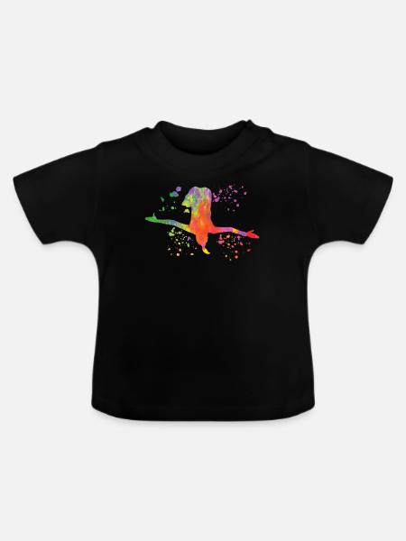 Turmspringen Synchronspringen Kunstspringen - Baby Bio-T-Shirt mit Rundhals - Schwarz