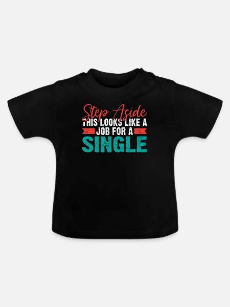 Single Gift - Baby Bio-T-Shirt mit Rundhals - Schwarz