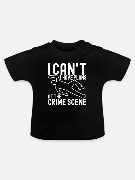 Forensik Forensiker - Baby Bio-T-Shirt mit Rundhals - Schwarz