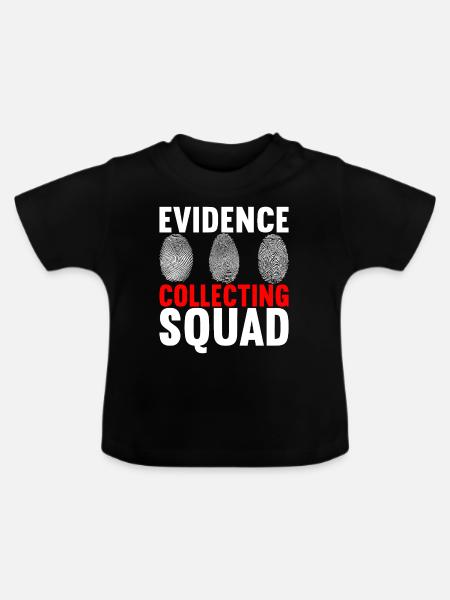 Forensik Forensiker - Baby Bio-T-Shirt mit Rundhals - Schwarz