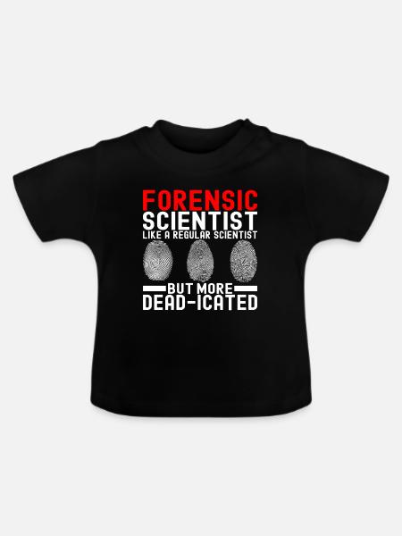 Forensik Forensiker - Baby Bio-T-Shirt mit Rundhals - Schwarz
