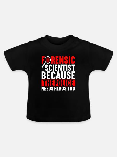 Forensik Forensiker - Baby Bio-T-Shirt mit Rundhals - Schwarz