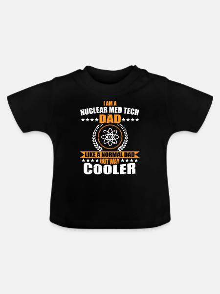 Nuklearmedizinischer Technologe Papa - Baby Bio-T-Shirt mit Rundhals - Schwarz