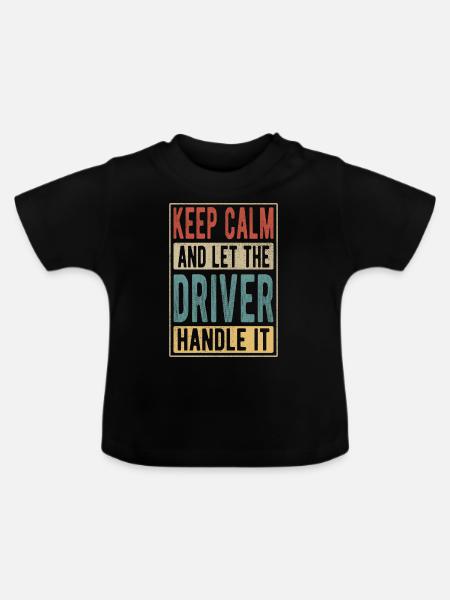 Driver Retro Geschenk - Baby Bio-T-Shirt mit Rundhals - Schwarz