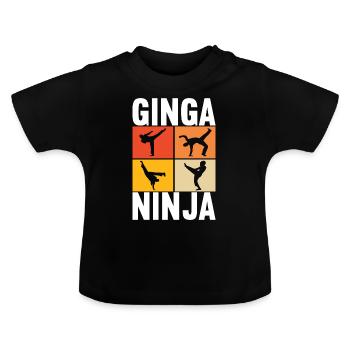 Capoeira Capoeirista - Baby Organic T-Shirt with Round Neck - black - Front