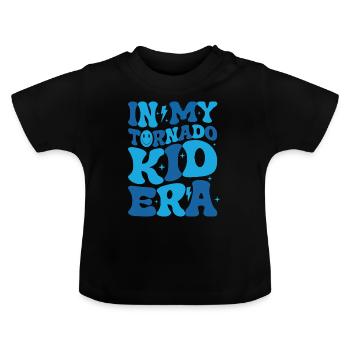 Lustiger Tornado Hurricane Wetter Chaser - Baby Bio-T-Shirt mit Rundhals - Schwarz - Vorne