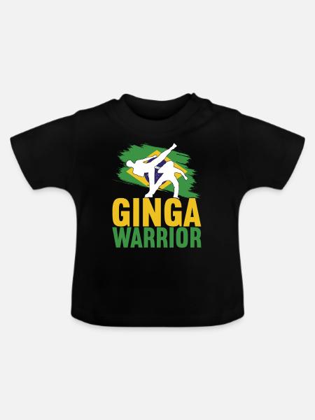 Capoeira Capoeirista - Baby Bio-T-Shirt mit Rundhals - Schwarz