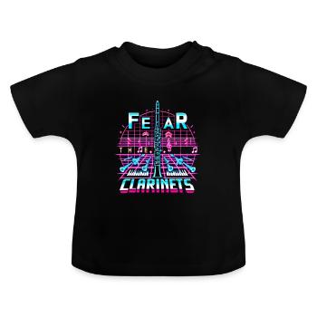 Fear The Clarinets 11 - Baby Bio-T-Shirt mit Rundhals - Schwarz - Vorne