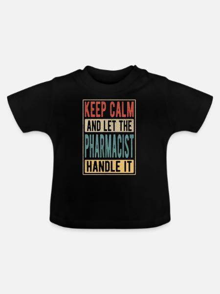 Apotheker Retro Geschenk - Baby Bio-T-Shirt mit Rundhals - Schwarz