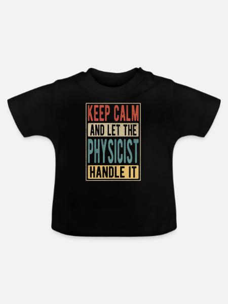 Physiker Retro Geschenk - Baby Bio-T-Shirt mit Rundhals - Schwarz