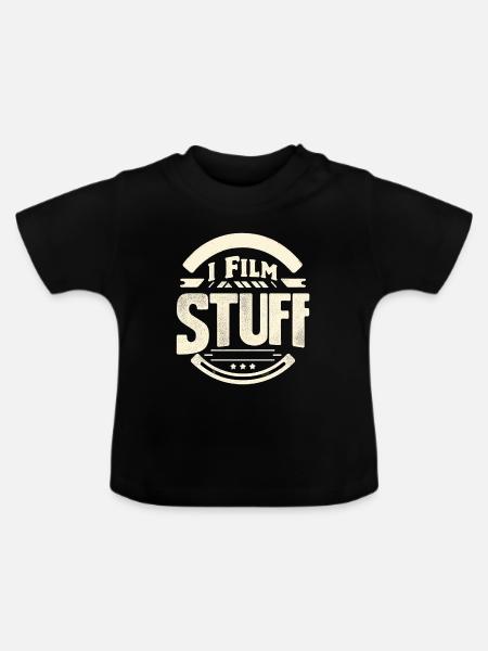 I Film Stuff 12 - Baby Bio-T-Shirt mit Rundhals - Schwarz
