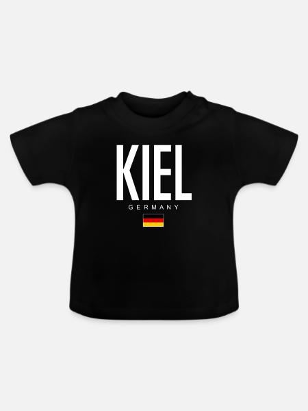 Kiel - Baby Bio-T-Shirt mit Rundhals - Schwarz