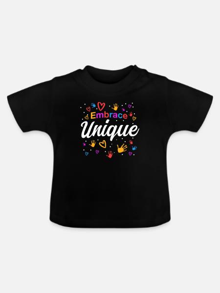 Autismus Geschenkidee - Baby Bio-T-Shirt mit Rundhals - Schwarz