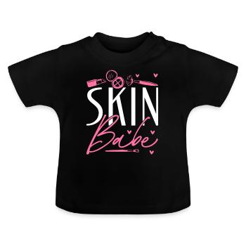 Skincare Esthetician Skin - Baby Bio-T-Shirt mit Rundhals - Schwarz - Vorne