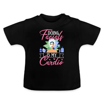 Skincare Esthetician Skin - Baby Bio-T-Shirt mit Rundhals - Schwarz - Vorne