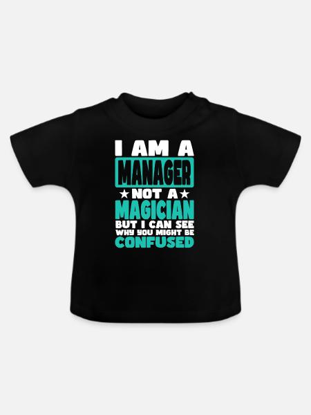 Manager - Baby Bio-T-Shirt mit Rundhals - Schwarz