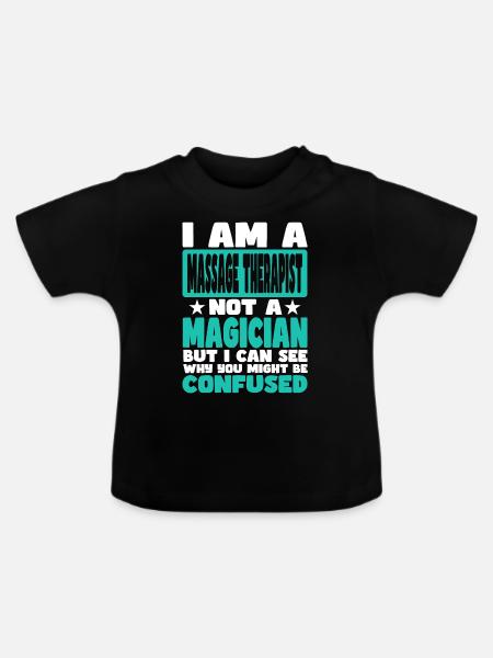 Masseur - Baby Bio-T-Shirt mit Rundhals - Schwarz