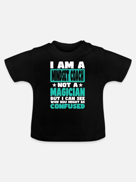 Mindset Coach - Baby Bio-T-Shirt mit Rundhals - Schwarz