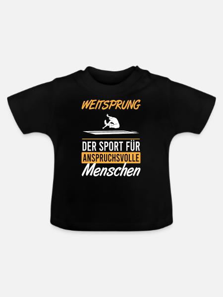 Weitsprung für Kenner & Könner - Geschenk - Baby Bio-T-Shirt mit Rundhals - Schwarz