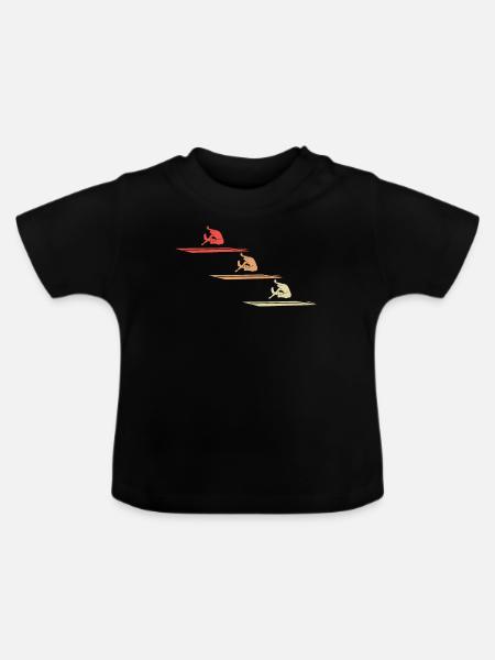 Weitsprung Athletik Dynamik Geschenk - Baby Bio-T-Shirt mit Rundhals - Schwarz