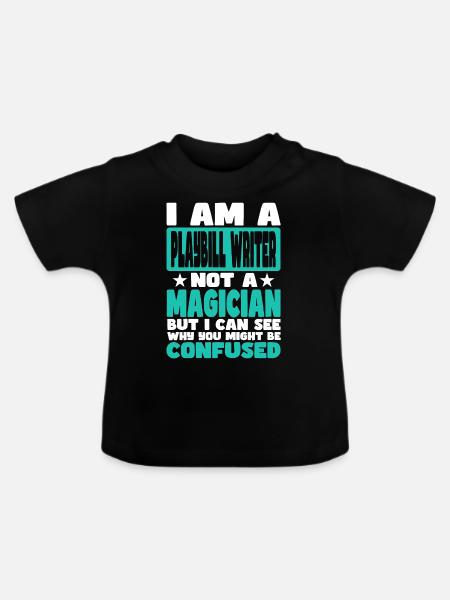 Playbill-Autor - Baby Bio-T-Shirt mit Rundhals - Schwarz