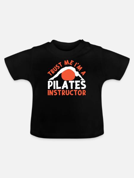 Pilates Instructor Teacher Trust - Baby Bio-T-Shirt mit Rundhals - Schwarz