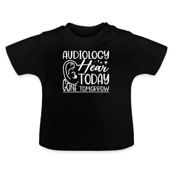 Audiologie Wortspiel - Baby Bio-T-Shirt mit Rundhals - Schwarz - Vorne