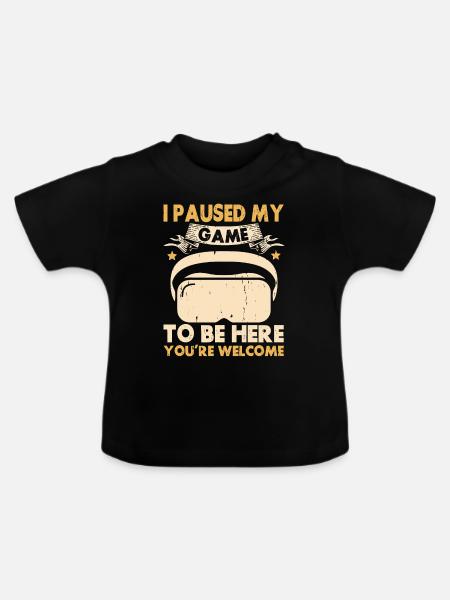 Virtual Reality VR Gamer Funnz - Baby Bio-T-Shirt mit Rundhals - Schwarz
