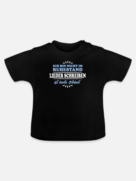 Ruhestand Rentner Pensioner Lieder-Komponist - Baby Bio-T-Shirt mit Rundhals - Schwarz