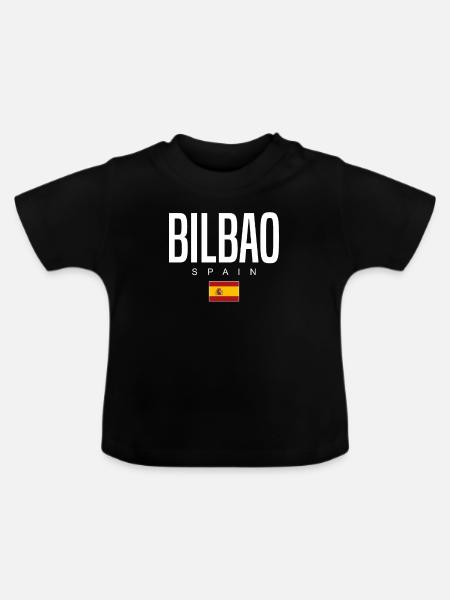 Bilbao Spanien - Baby Bio-T-Shirt mit Rundhals - Schwarz