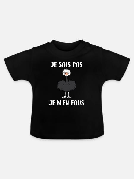 Strauß Zitat - Baby Bio-T-Shirt mit Rundhals - Schwarz