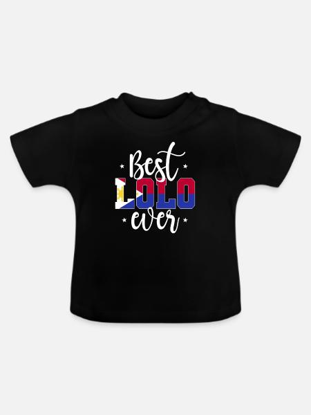 Lolo Philippinischer Opa - Baby Bio-T-Shirt mit Rundhals - Schwarz