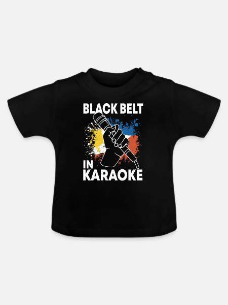 Philippinisches Karaoke Design - Baby Bio-T-Shirt mit Rundhals - Schwarz