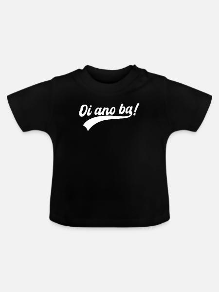 philippinischOi Ano Ba - Baby Bio-T-Shirt mit Rundhals - Schwarz