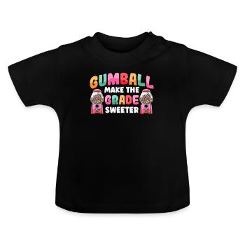 Machine à chewing-gum drôle - T-shirt bio col rond Bébé - noir - Devant