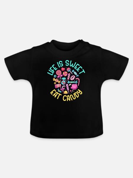 Candy Gift - Baby Bio-T-Shirt mit Rundhals - Schwarz