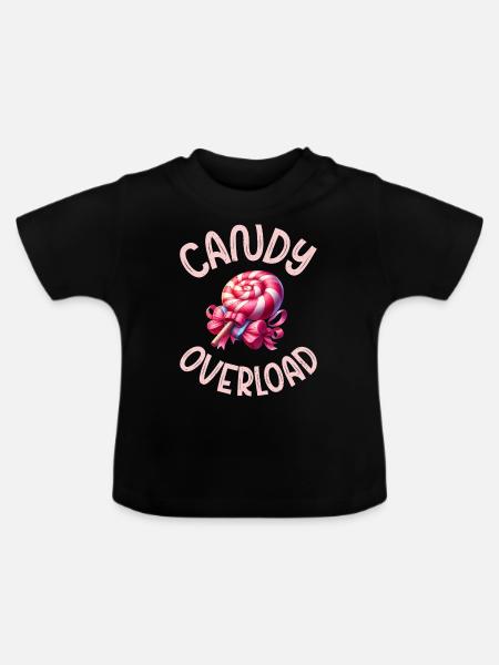 Candy Gift - Baby Bio-T-Shirt mit Rundhals - Schwarz