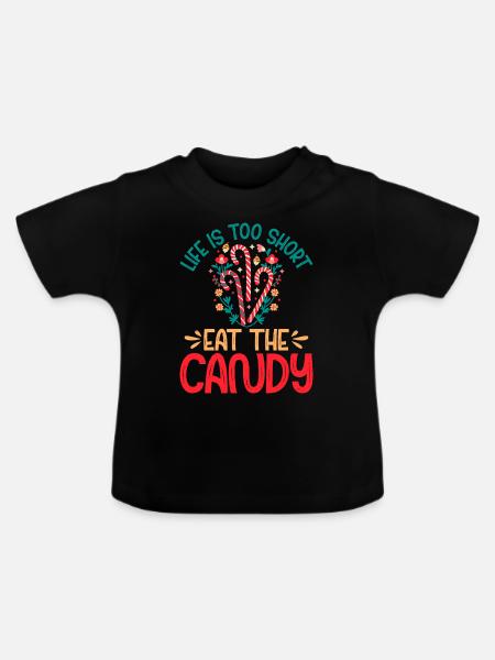 Candy Gift - Baby Bio-T-Shirt mit Rundhals - Schwarz
